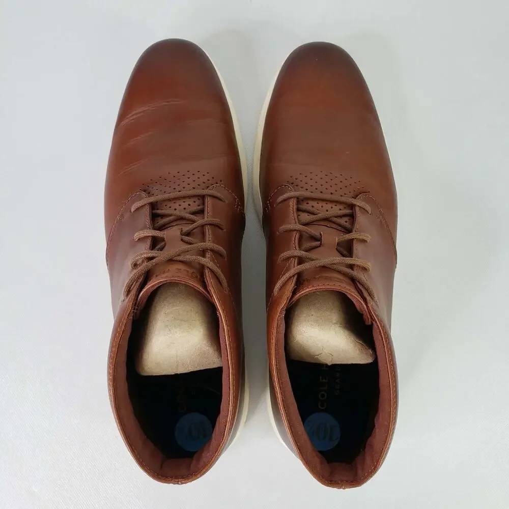 Cole Haan Mens Tour Chukka Boots Brown Leather Grand OS C29589 Size 10.5 M Shoes